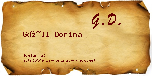 Gáli Dorina névjegykártya